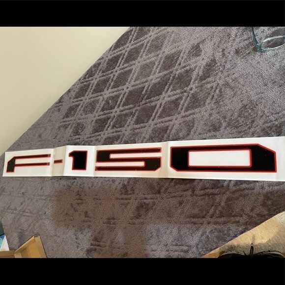 Ford F-150 Tailgate Insert letters Black and Red NWT - Picture 4 of 11